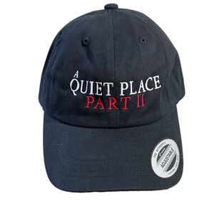 A Quiet Place Part II the Classic Black Adjustable Hat Baseball Cap New OSFM